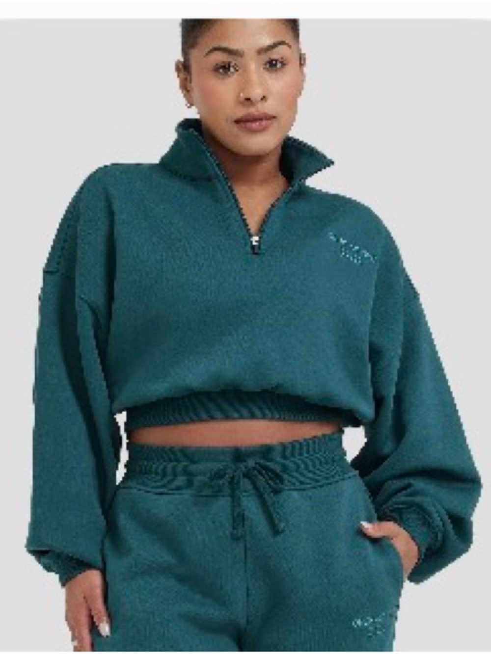 Oner cropped Quarter-Zip and sweatpants set